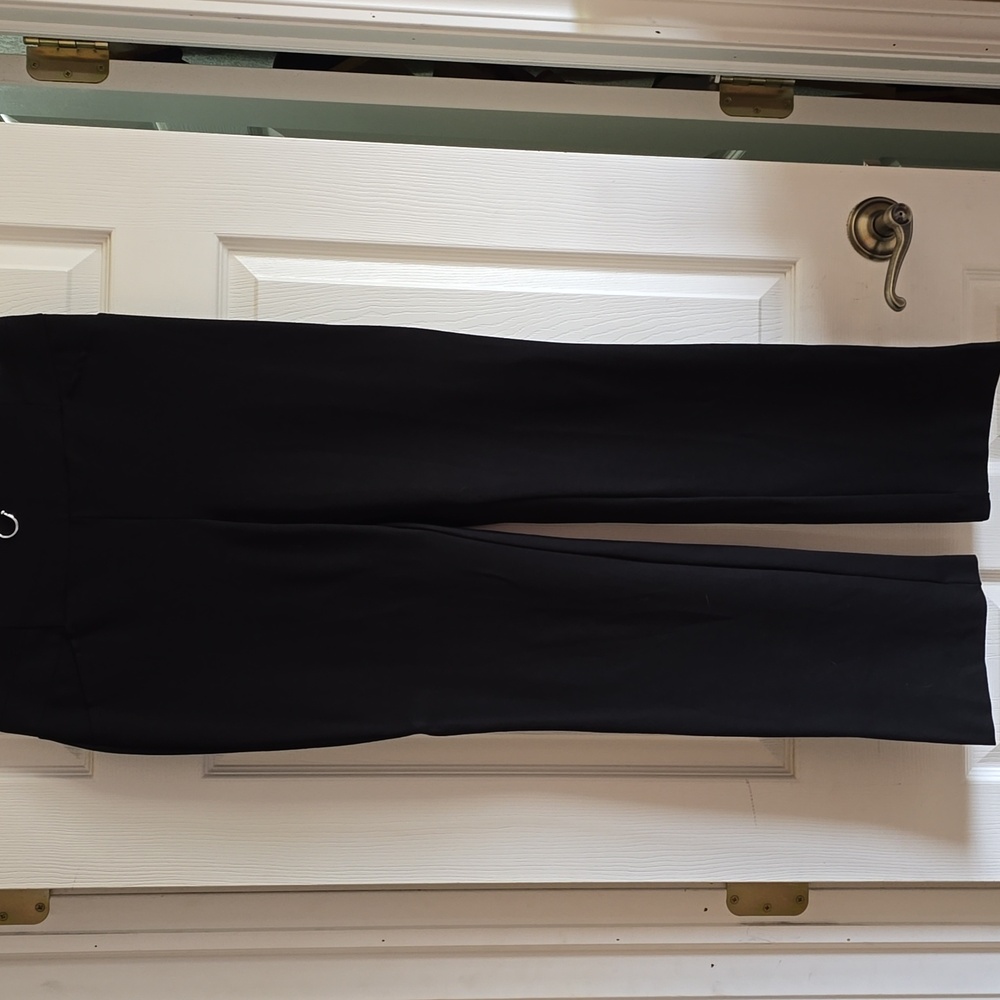 New York & Company Women's Medium Black Yoga Style Straight Leg Pants